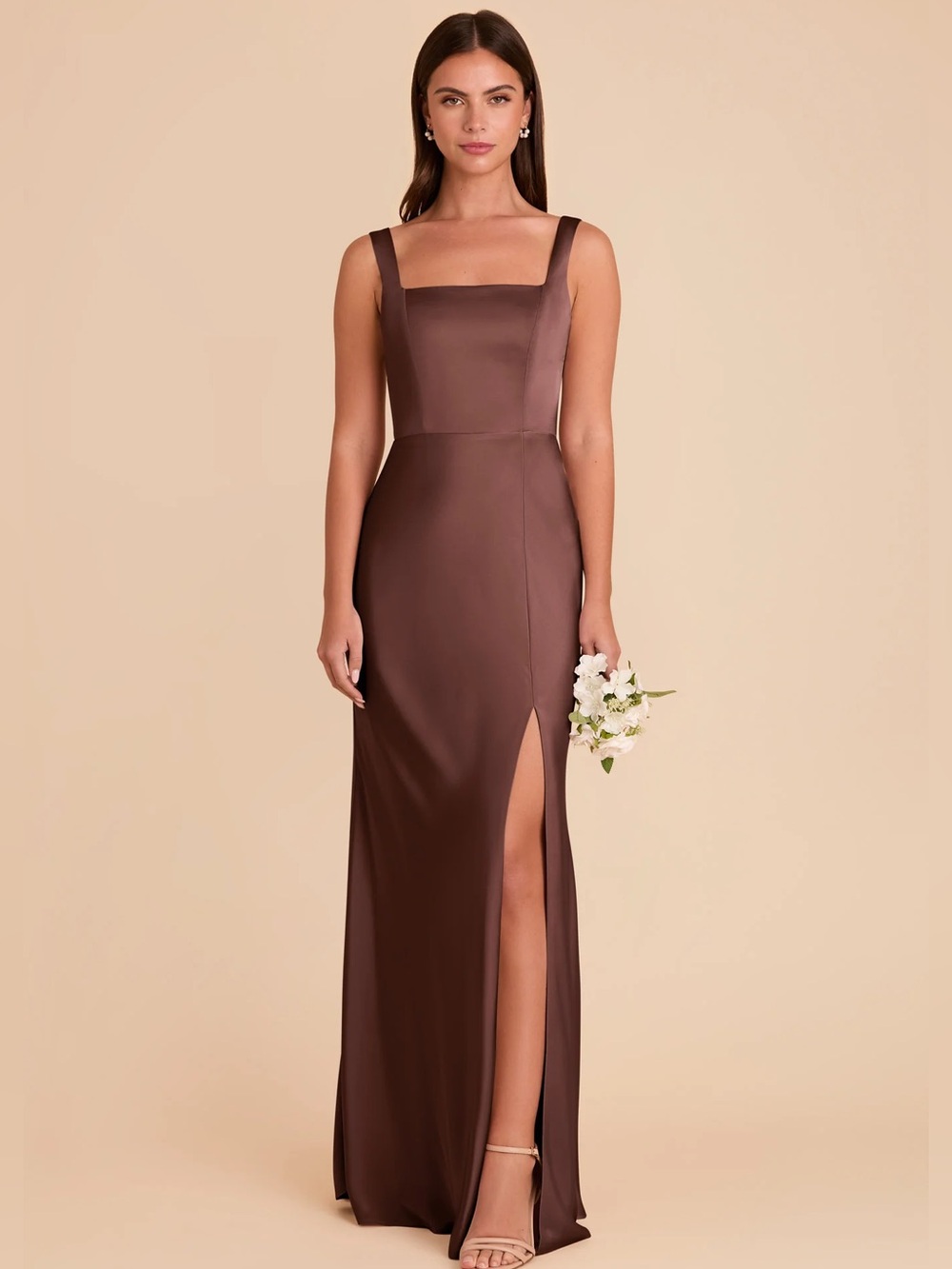 Birdy Grey Alex Dress Matte Satin Espresso Dress